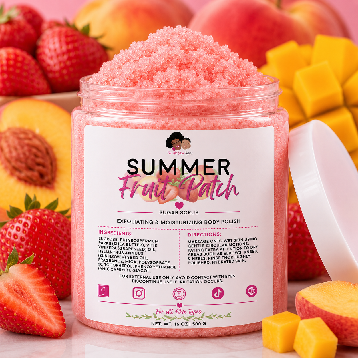 Summer Fruit Patch Sugar Scrub 🍓🥭🍑