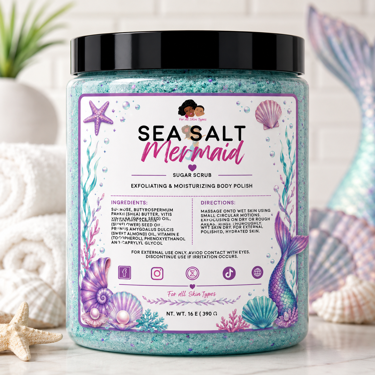 Sea Salt Mermaid Sugar Scrub