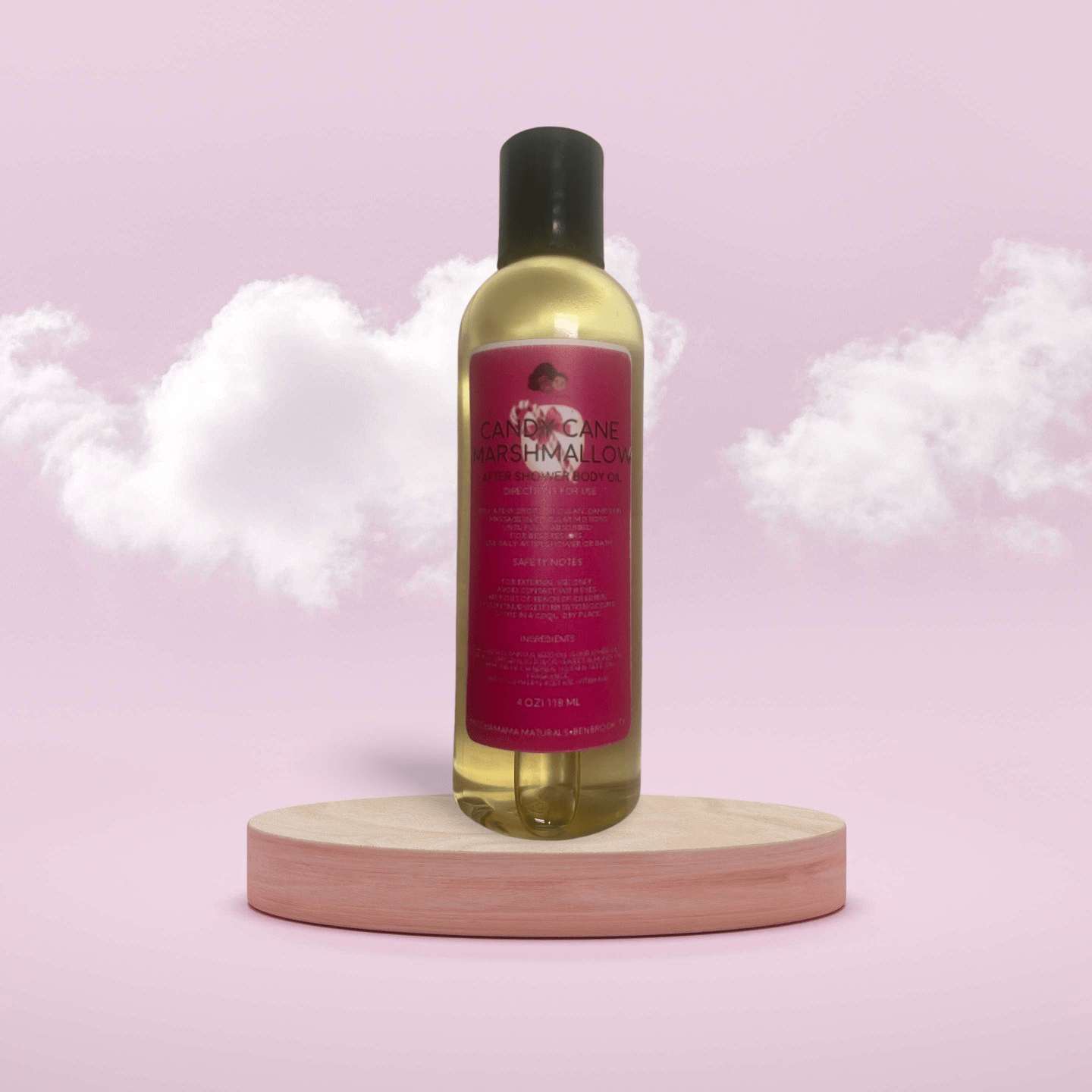 ❄️ Candy Cane Marshmallow After-Shower Body Oil