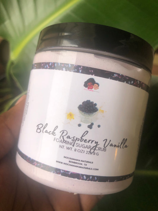 Black Raspberry Vanilla whipped Foaming Sugar Scrub